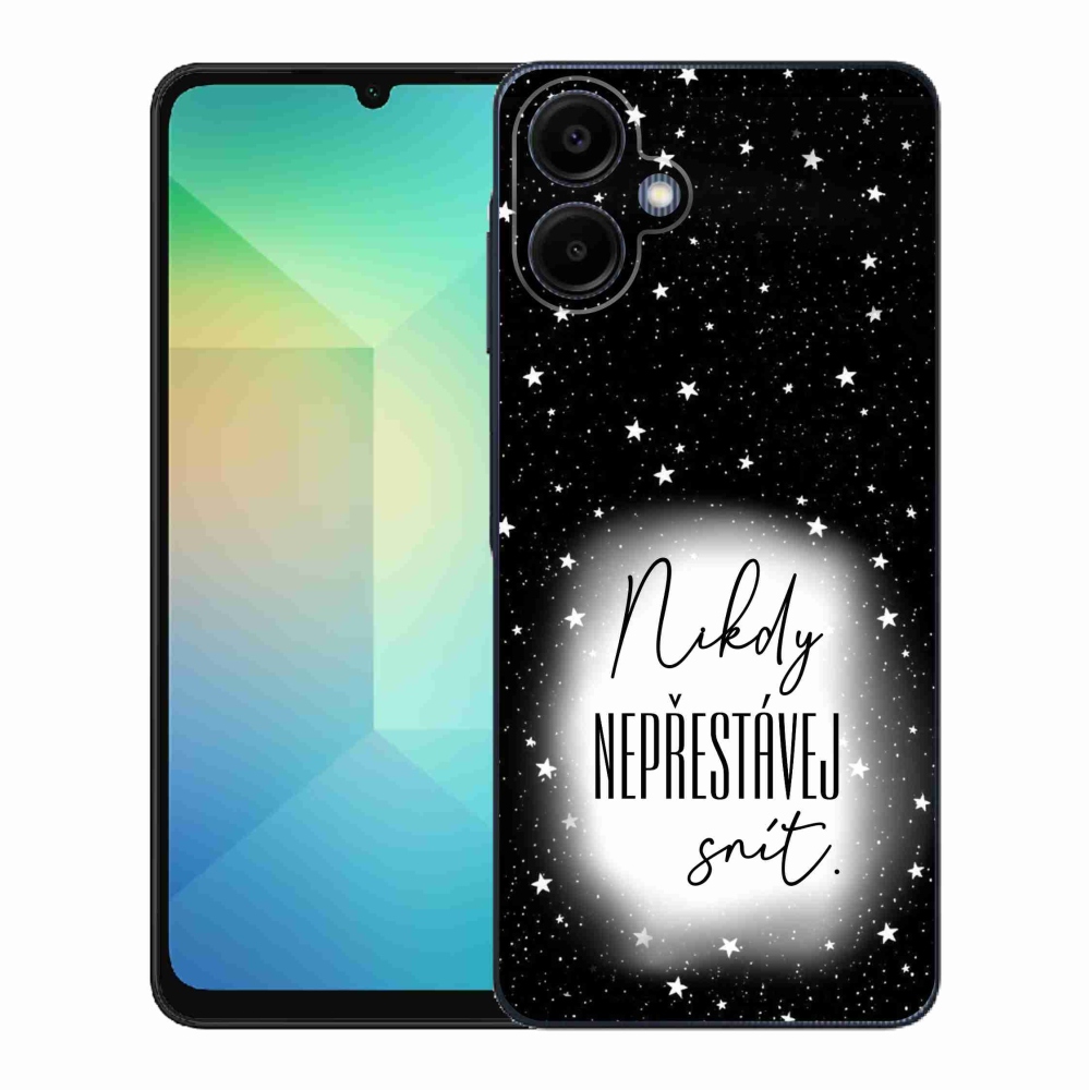 Gél borító mmCase Samsung Galaxy A06 4G - idézet 1 fehér és fekete háttérrel