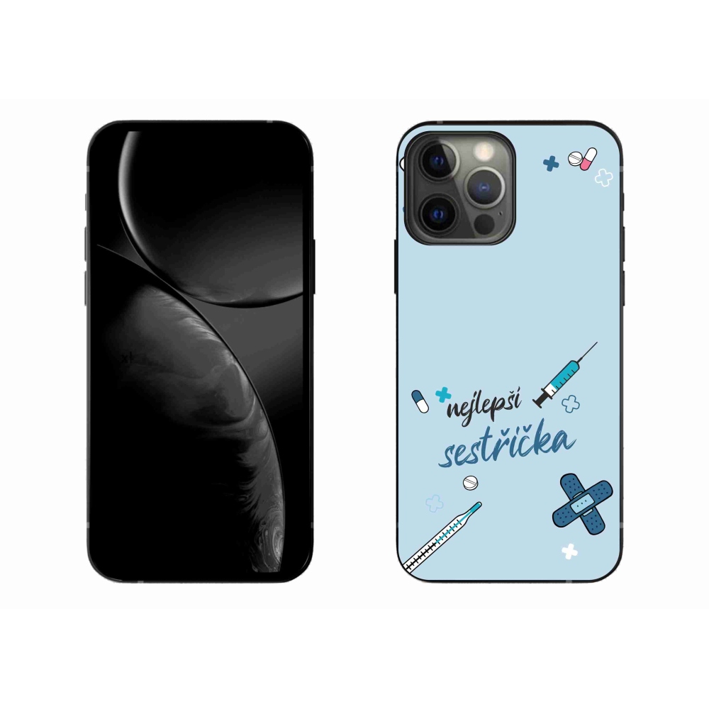 Gél borítás mmCase iPhone 13 Pro Max 6.7 készülékhez - legjobb kishúg kék háttérrel