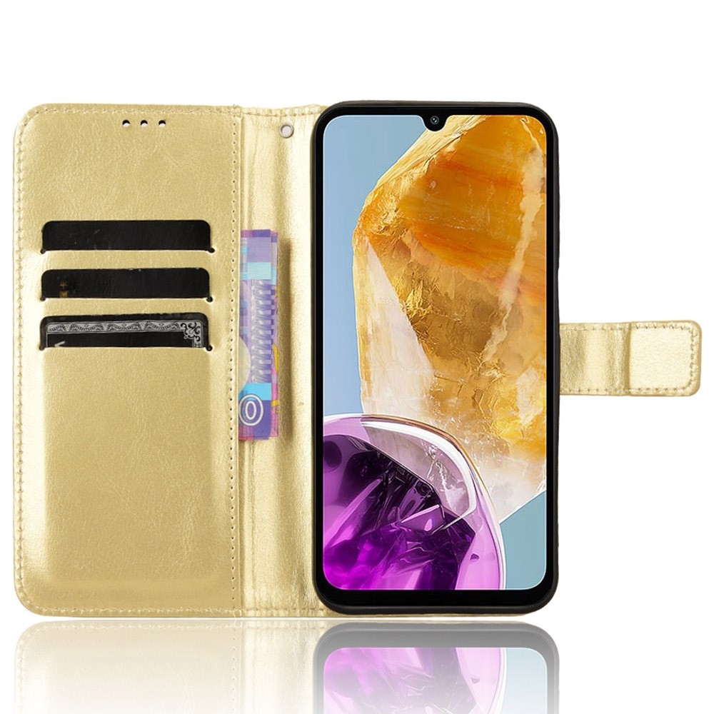 Őrült könyv tok Samsung Galaxy M15 5G - arany színű