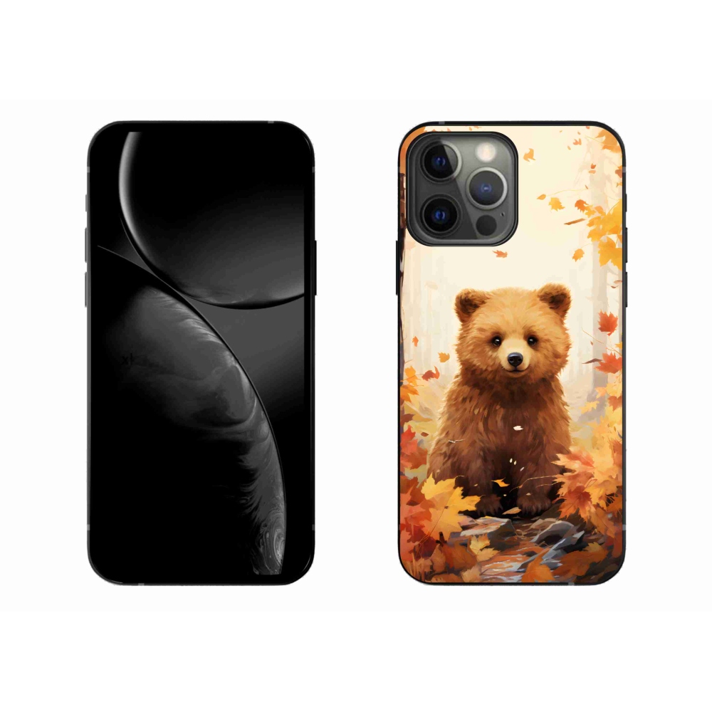 Zselés borítás mmCase iPhone 13 Pro Max készülékhez - medve az erdőben