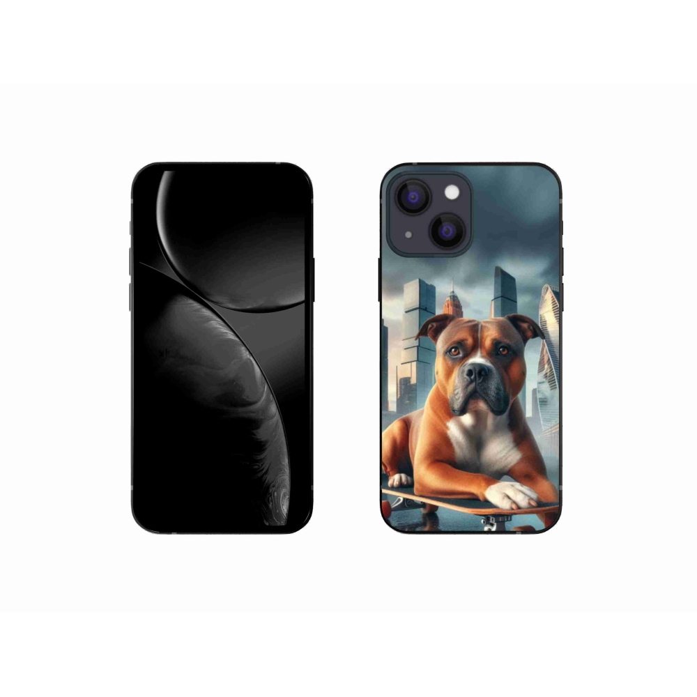Gél borítás mmCase iPhone 13 mini 5.4 készülékhez - kutya gördeszkán