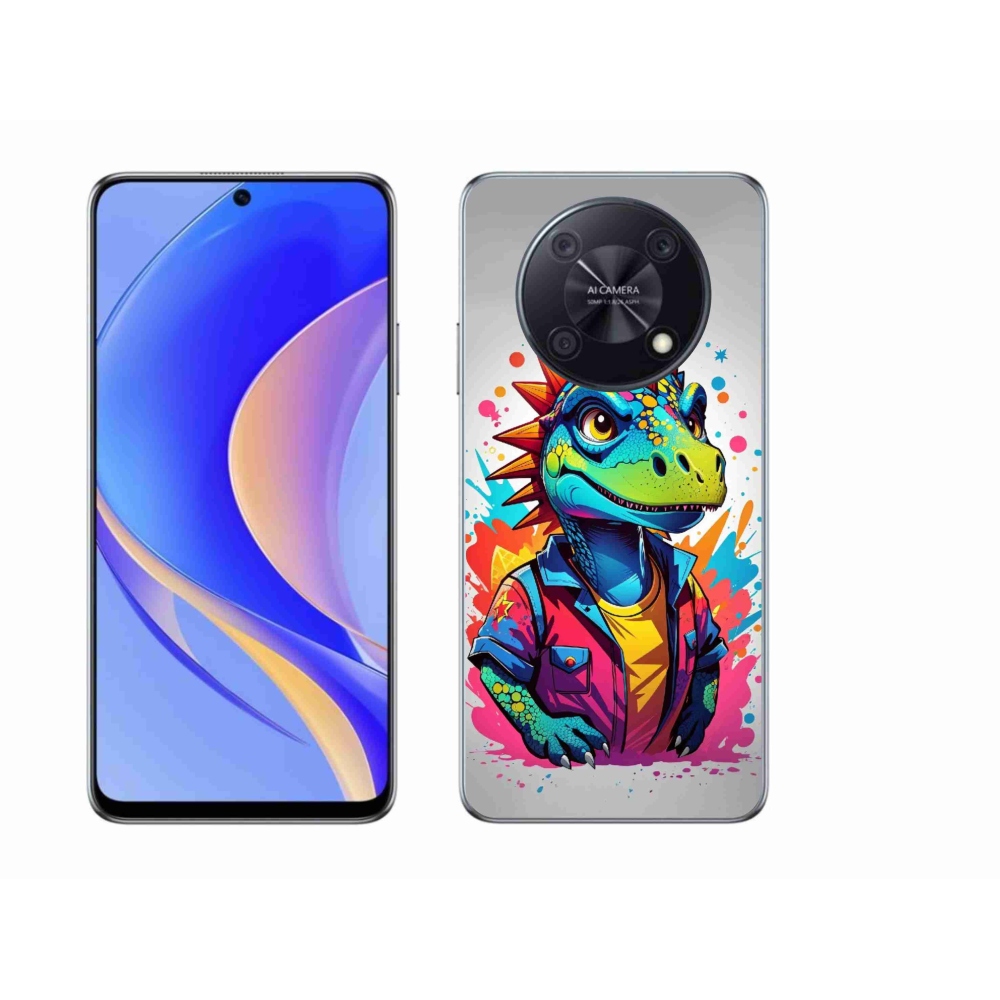 Gél borító mmCase a Huawei Nova Y90-en - színes dinoszauruszok