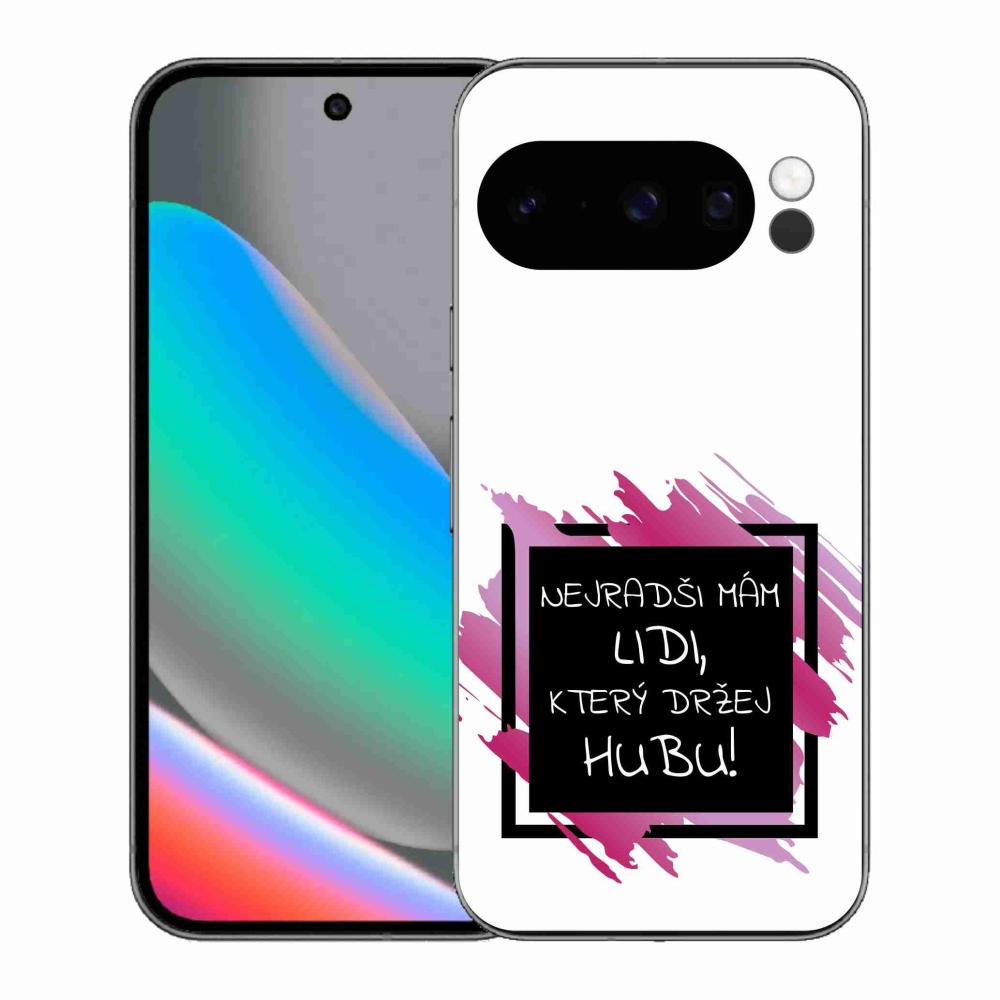 Gél borítás mmCase a Google Pixel 10 Pro számára - vicces szöveg 7 fekete és fehér háttérrel