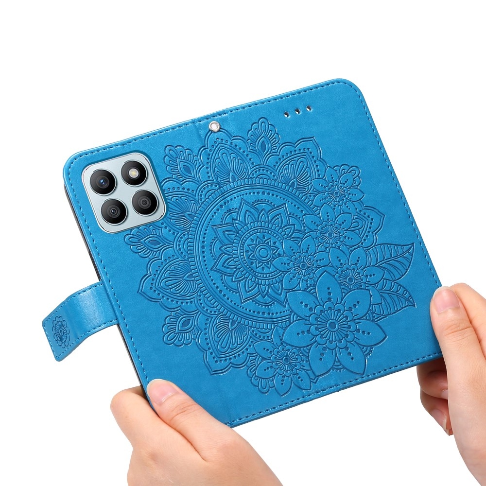 Mandala könyv tok Honor X8b-hez - kék