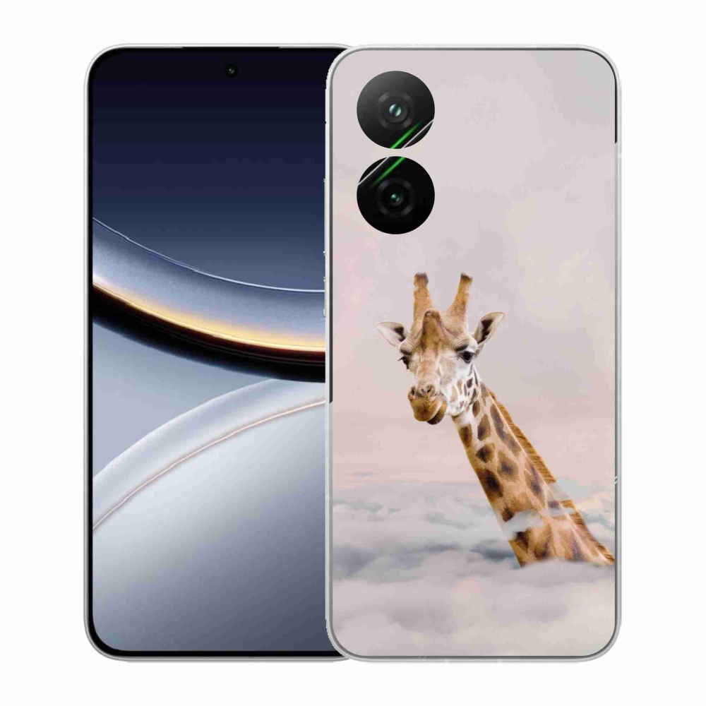 Gél borítás mmCase a Xiaomi Poco F7 5G-hez - zsiráf a felhőkben