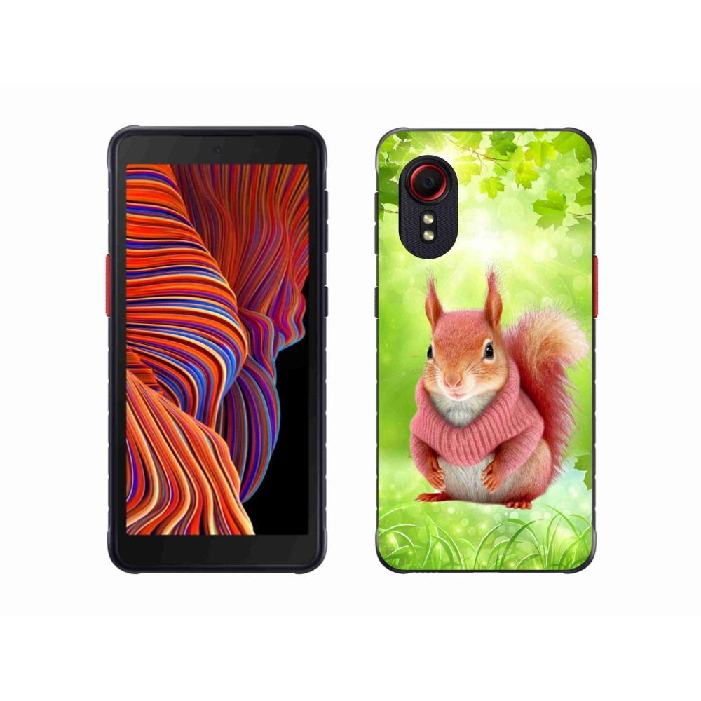 Gél borítás mmCase Samsung Galaxy Xcover 5 készülékhez - mókus pulóverben
