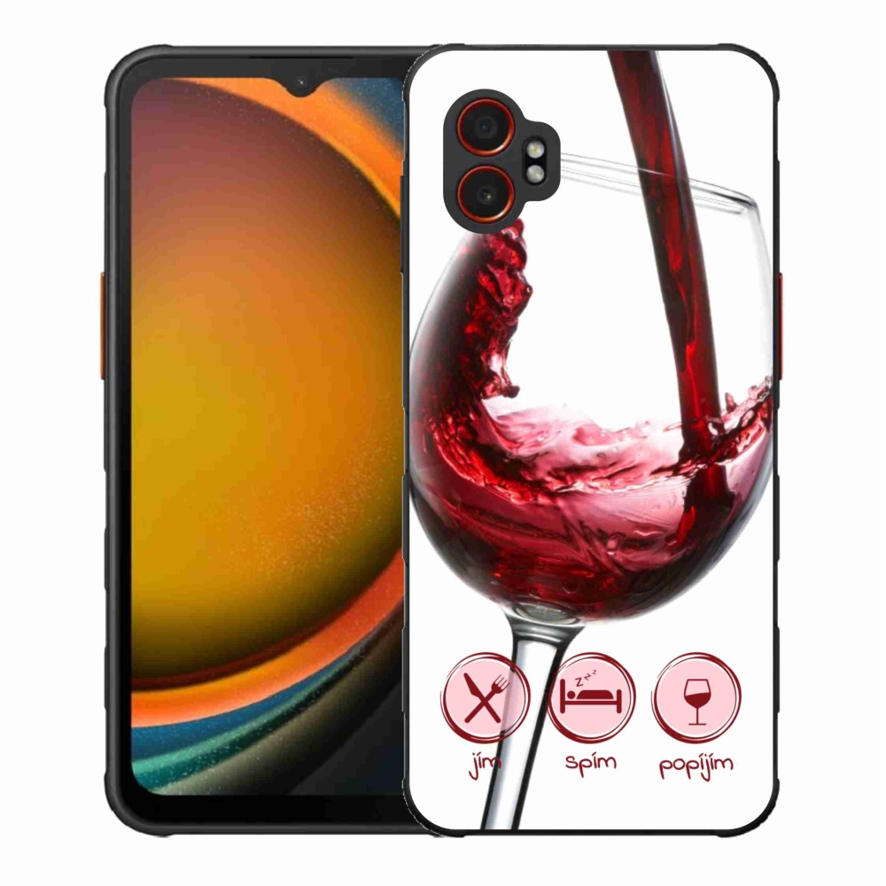 Gél borítás mmCase Samsung Galaxy Xcover 7 Pro készülékhez - borospohár piros