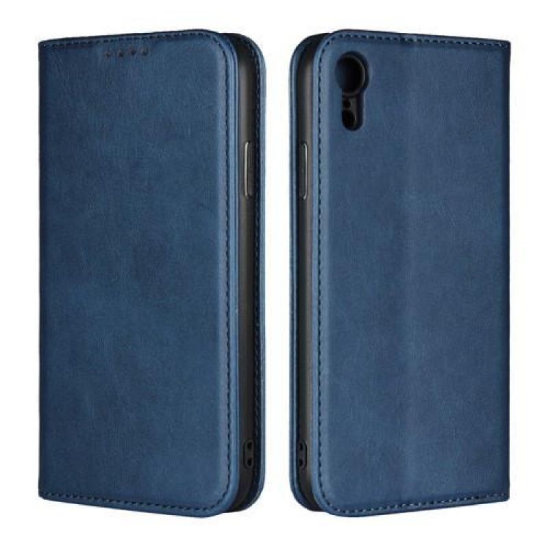 Fal PU bőr tok iPhone XR készülékhez - kék