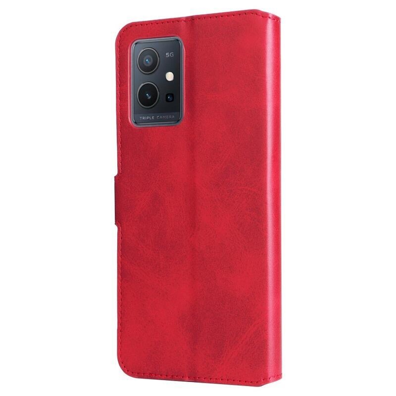 Tárca tok a Vivo Y55 5G-hez - piros
