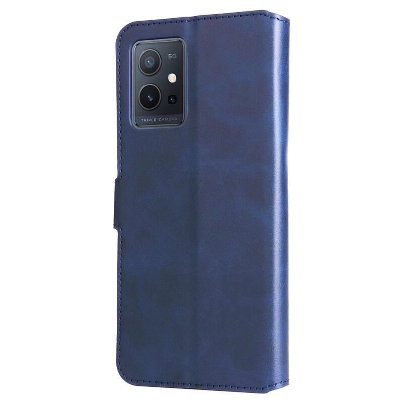 Tárca pénztárca tok Vivo Y55 5G-hez - kék