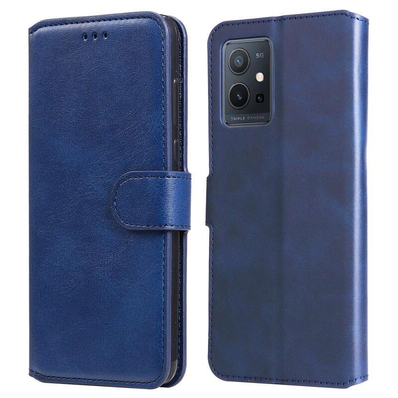 Tárca pénztárca tok Vivo Y55 5G-hez - kék