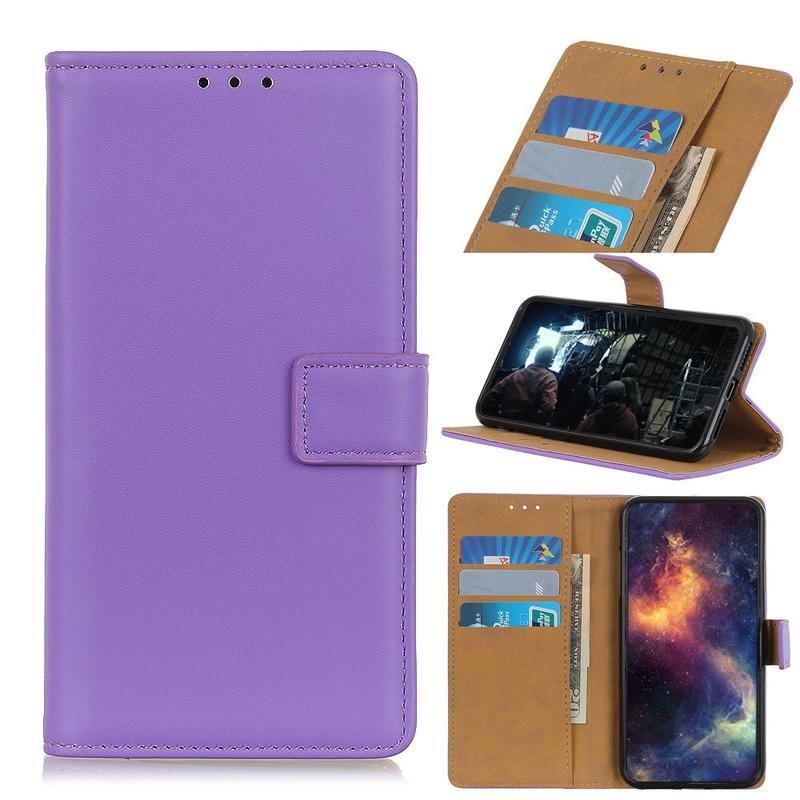 Tárca PU bőr pénztárca tok Xiaomi Redmi 9A/9AT-hoz - lila