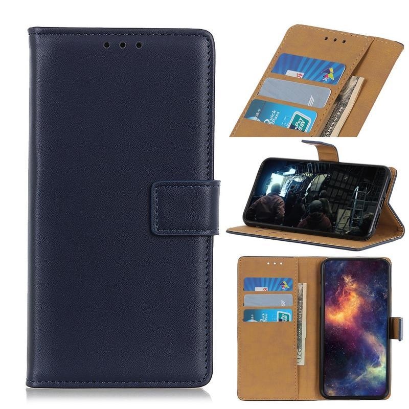 Tárca PU bőr pénztárca tok Xiaomi Redmi 9A/9AT-hoz - kék