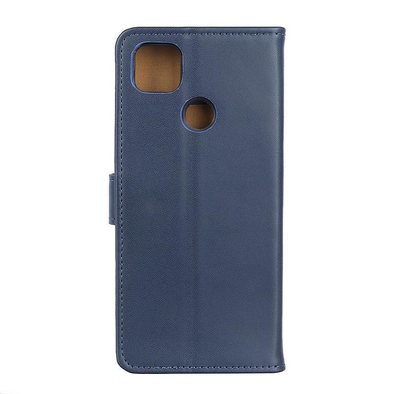Tárca PU bőr pénztárca tok Xiaomi Redmi 9C-hez - kék