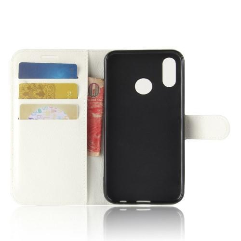 Tárca PU bőr tok Huawei P20 Lite-hoz - fehér