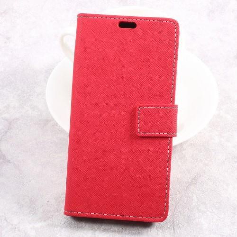 Tárca PU bőr tok Sony Xperia L1 - piros
