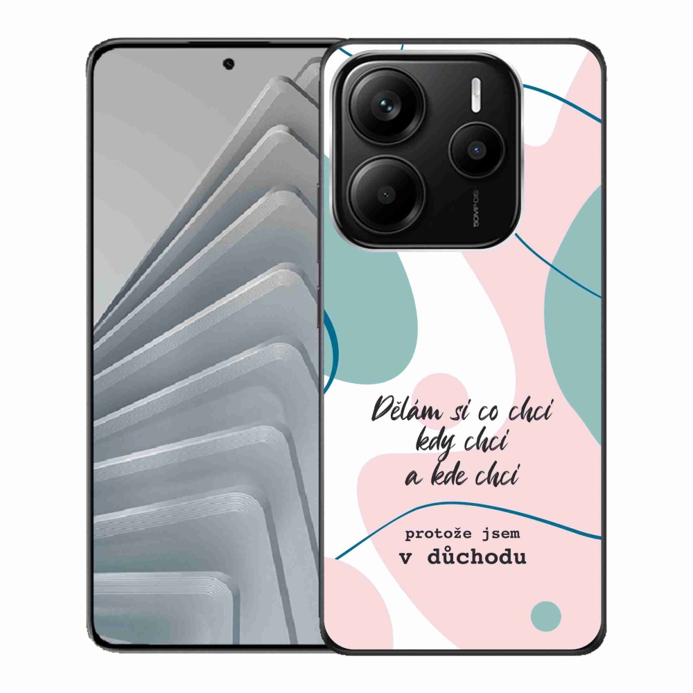 Gél borító mmCase a Xiaomi Redmi Note 14 5G-hez - vicces szöveg 10 fehér háttérrel