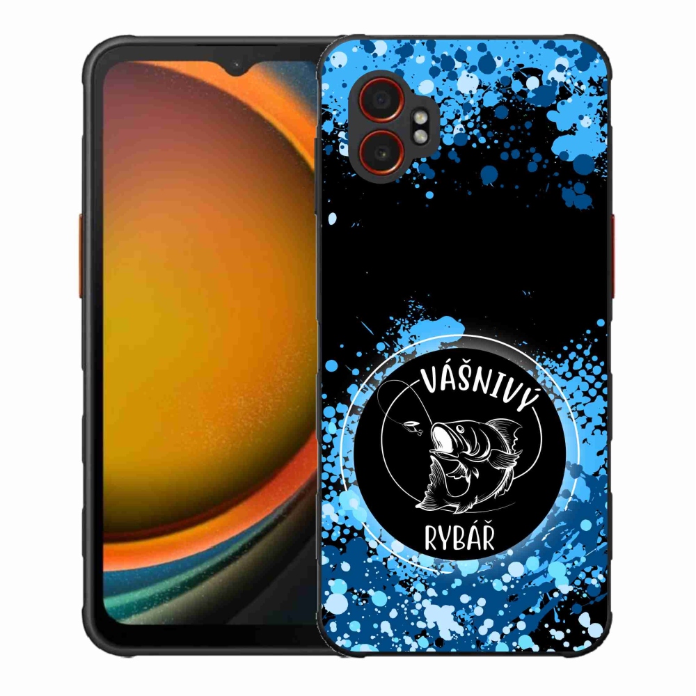 Gél borító mmCase Samsung Galaxy Xcover 7 Pro - szenvedélyes halász fekete háttérrel