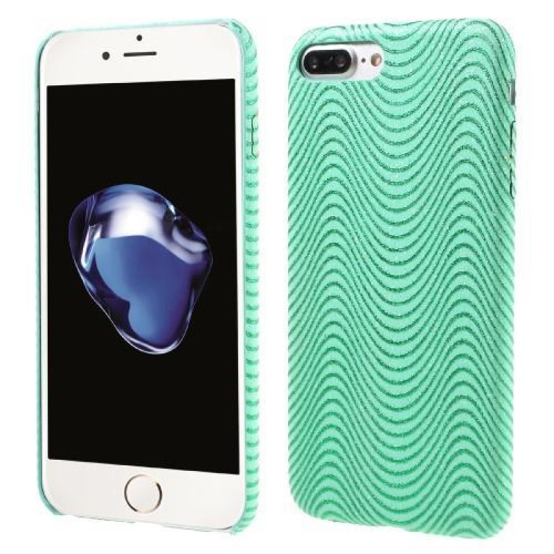 Hullámos műanyag tok iPhone 7 Plus és iPhone 8 Plus készülékhez - zöld