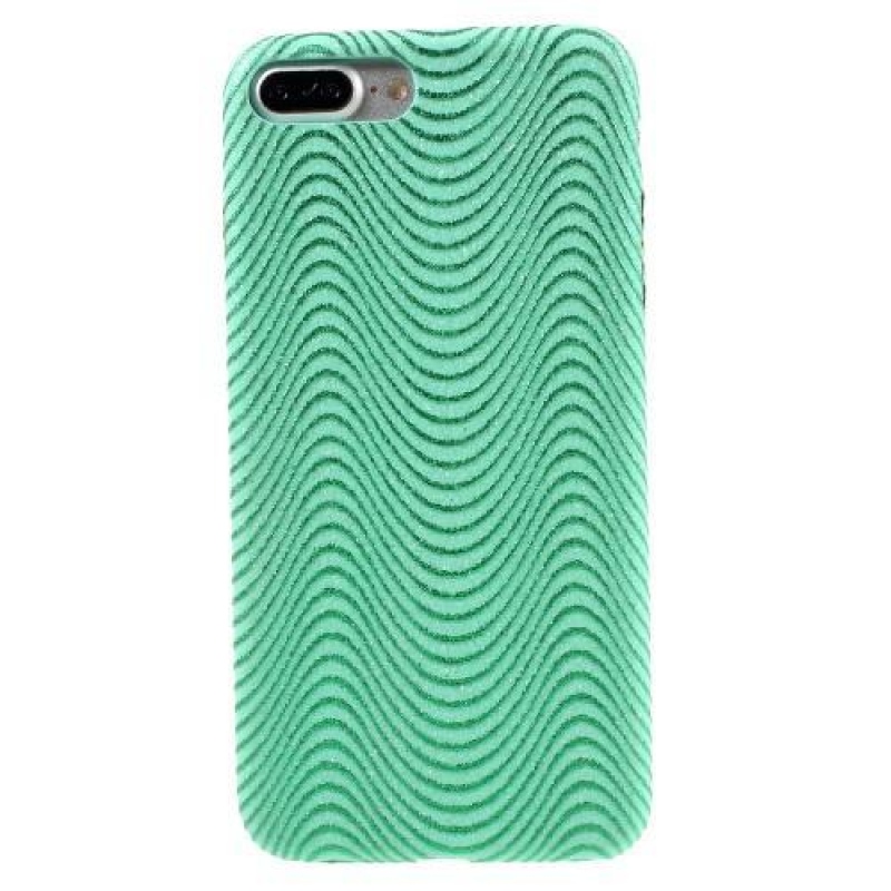 Hullámos műanyag tok iPhone 7 Plus és iPhone 8 Plus készülékhez - zöld