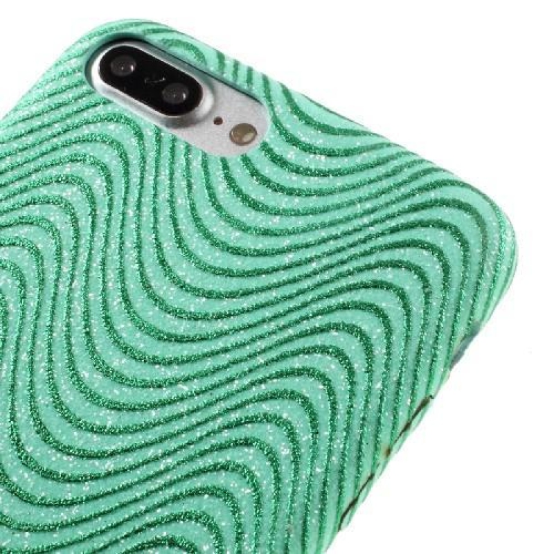 Hullámos műanyag tok iPhone 7 Plus és iPhone 8 Plus készülékhez - zöld