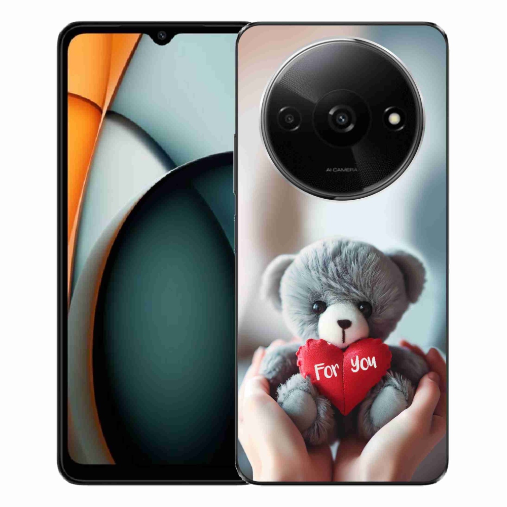 Gél borítás mmCase a Xiaomi Redmi A3-hoz - mackó a szerelmesek számára