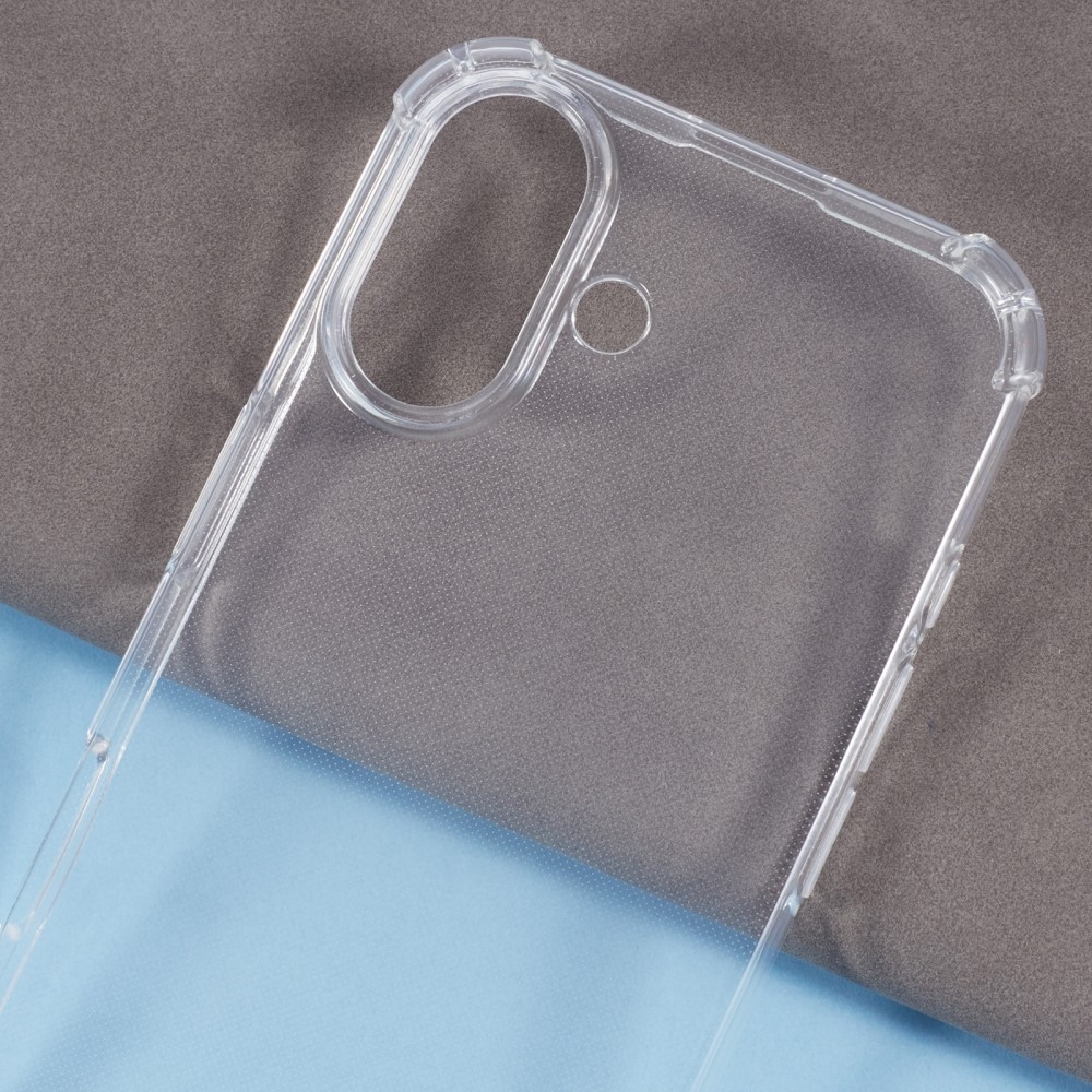 Átlátszó zselés tok megerősített sarkokkal iPhone 16 készülékhez