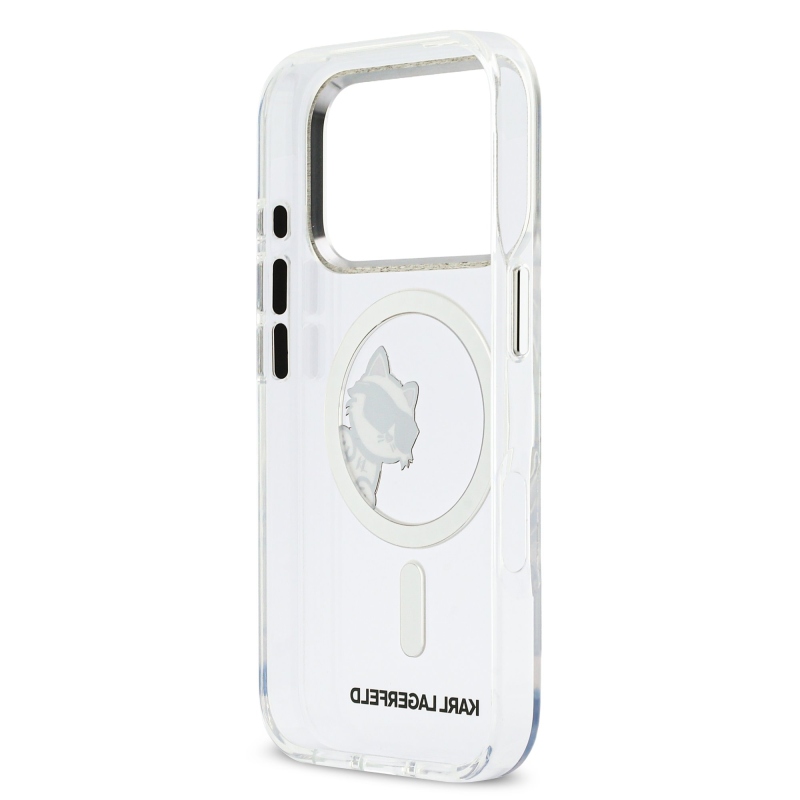 Karl Lagerfeld IML Choupette Peekaboo Peekaboo MagSafe hátlap iPhone 17 Pro-hoz Átlátszó