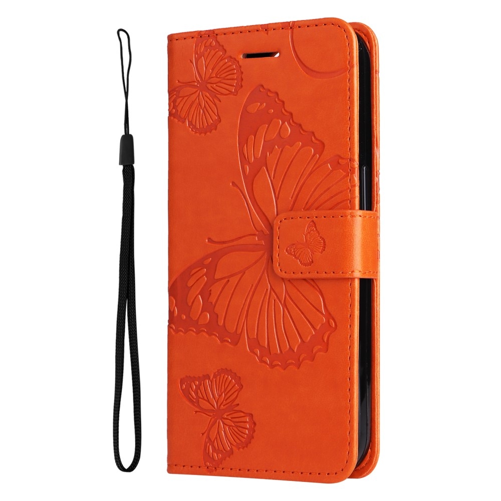 Nagy pillangó könyv tok Xiaomi 13T/13T Pro - narancssárga