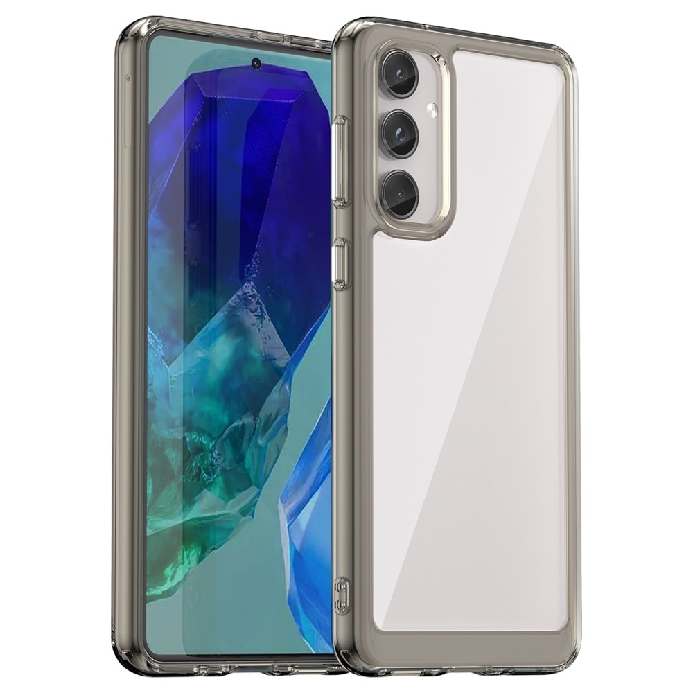 Gél tok fix hátlappal Samsung Galaxy M55 5G készülékhez - szürke