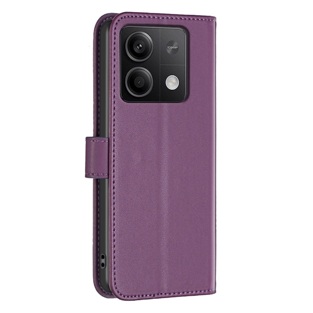 BNF könyv tok Xiaomi Redmi Note 13 5G - sötétlila - Xiaomi Redmi Note 13 5G számára