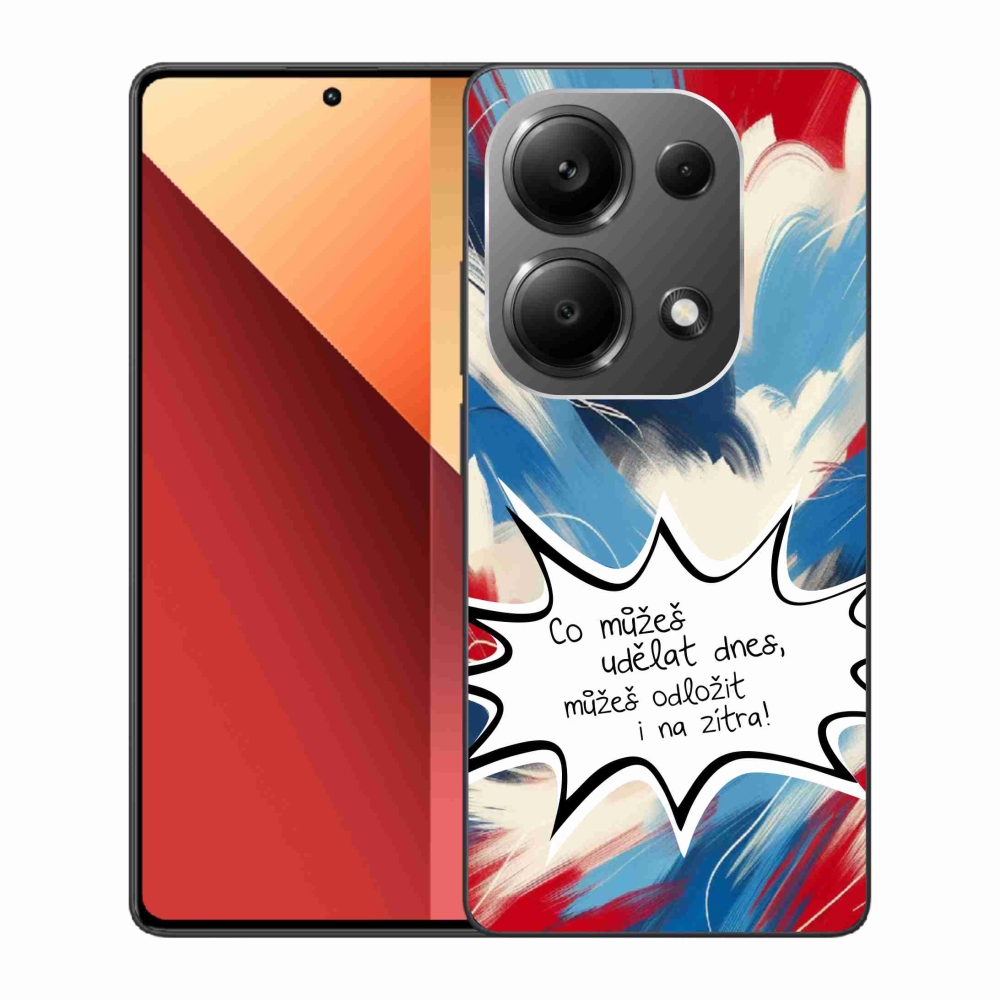 Gél borító mmCase a Xiaomi Redmi Note 13 Pro 4G/Poco M6 Pro - vicces szöveg 9 fehér háttérrel