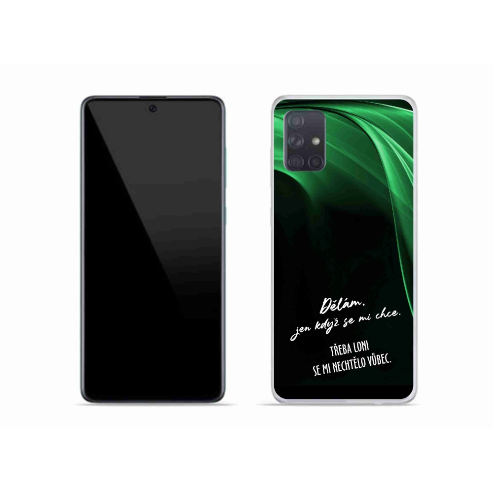 Gél borító mmCase Samsung Galaxy A51 készülékhez - vicces szöveg 12 fekete háttér