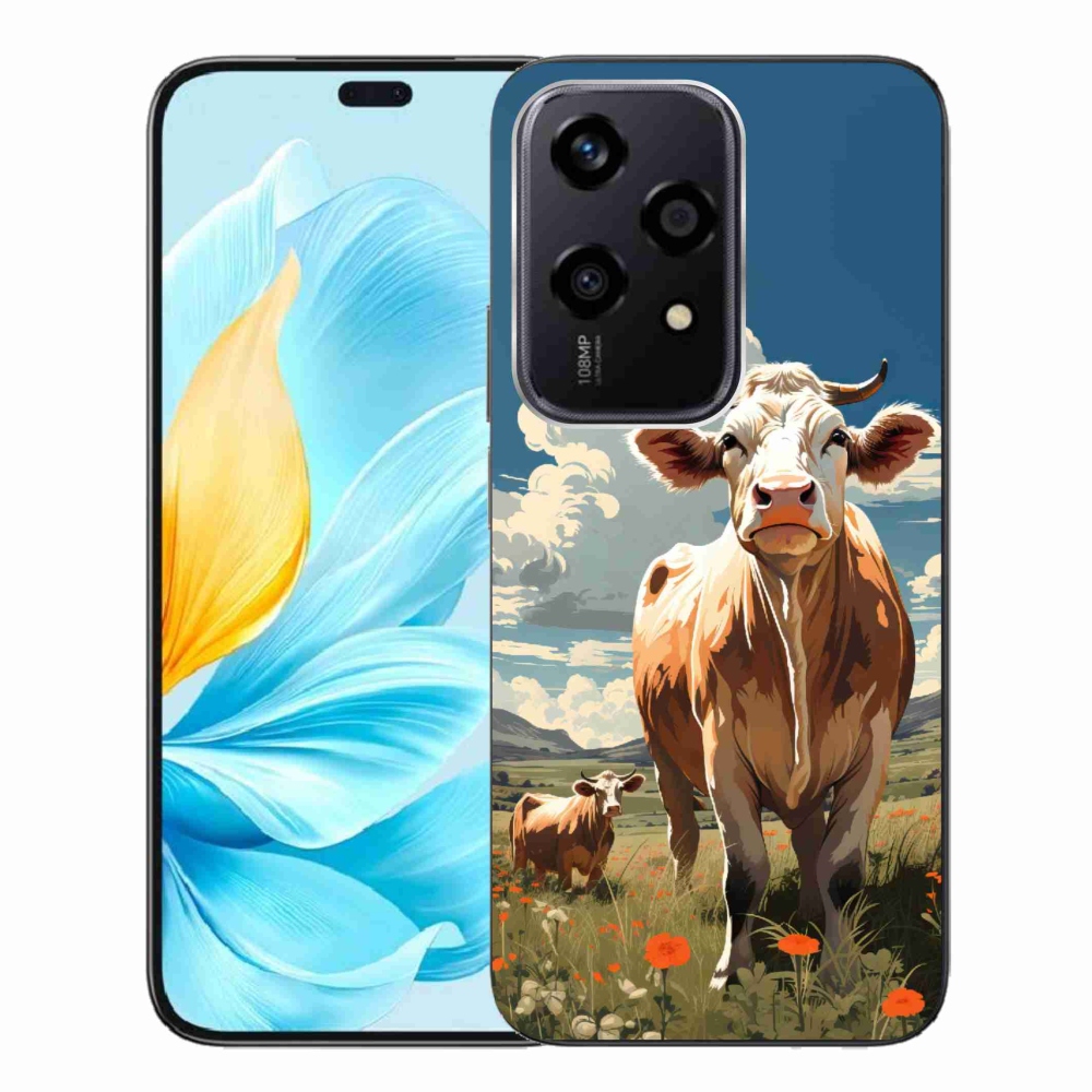 Zselés borítás mmCase a Honor 200 Lite 5G számára - tehenek a réten