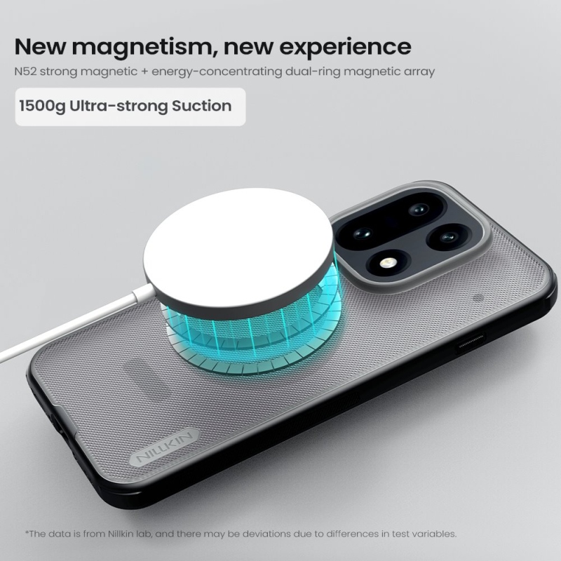 Nillkin Super Frosted PRO mágneses hátlap OnePlus 15-hez átlátszó fekete