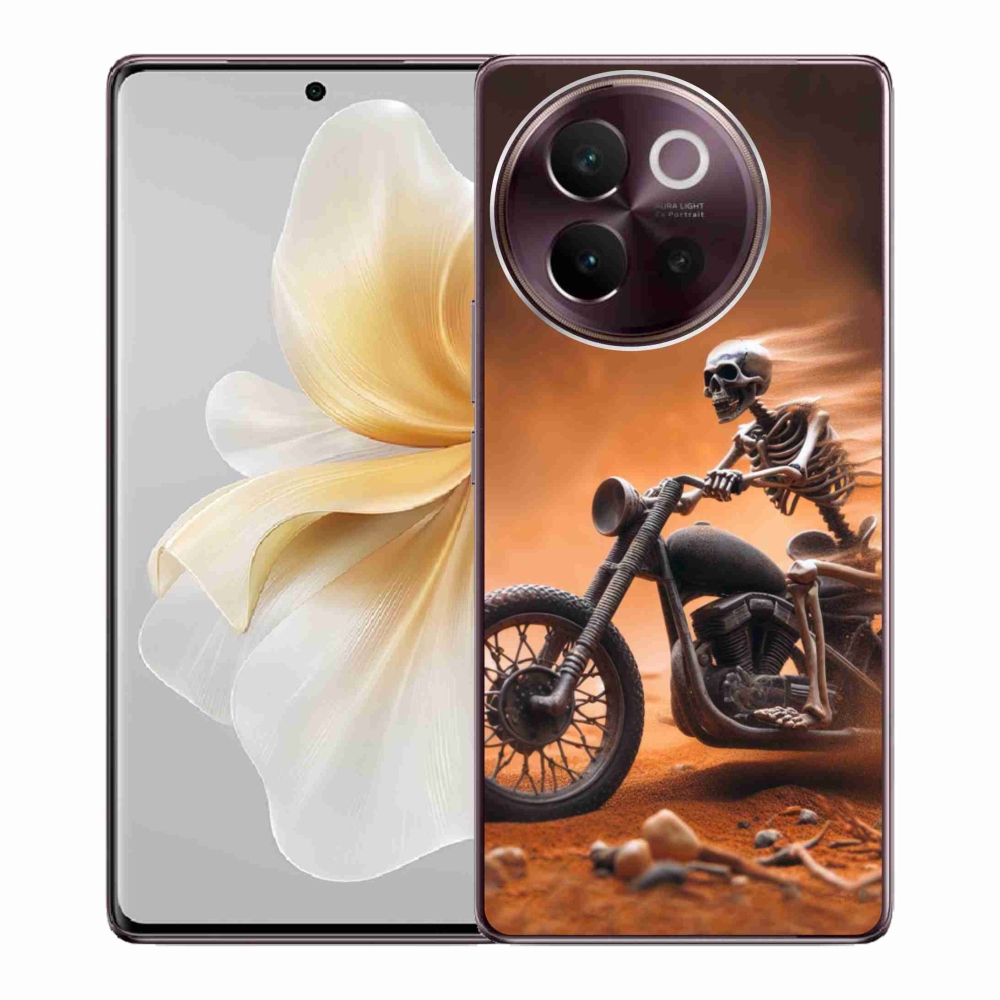 Gélburkolat mmCase a Vivo V40 Lite 5G-hez - csontváz a motorkerékpáron