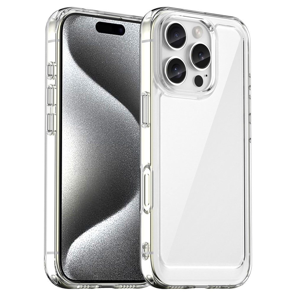 Gél tok fix hátlappal iPhone 16 Pro készülékhez - átlátszó