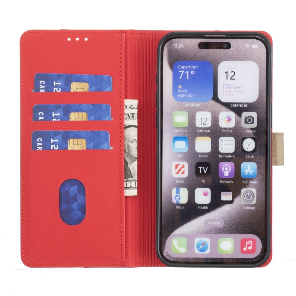 BNF DUO könyvtáska Xiaomi Redmi Note 14 Pro - piros