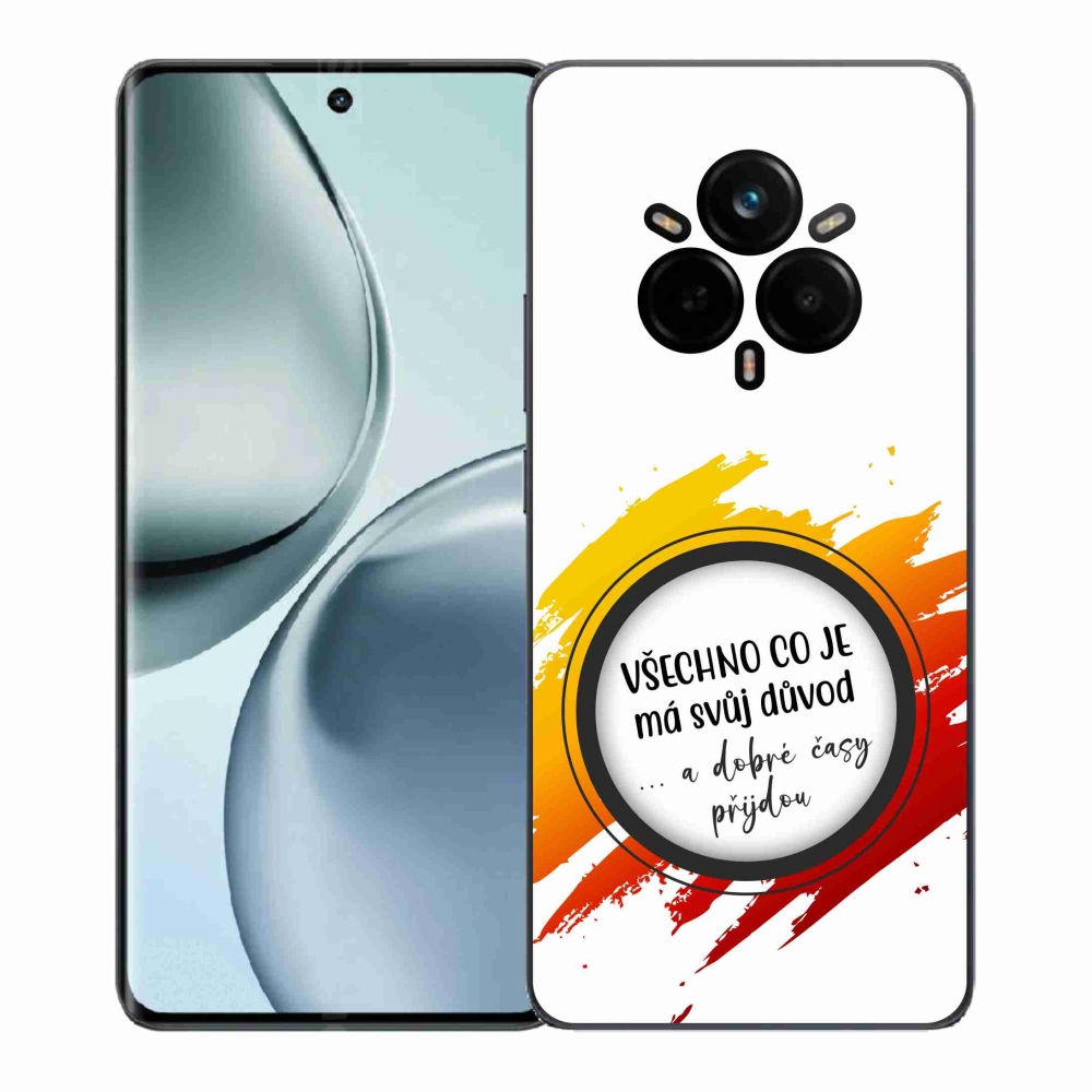 Gél borítás mmCase a Realme 14 Pro 5G-n - idézet 3 fehér háttér
