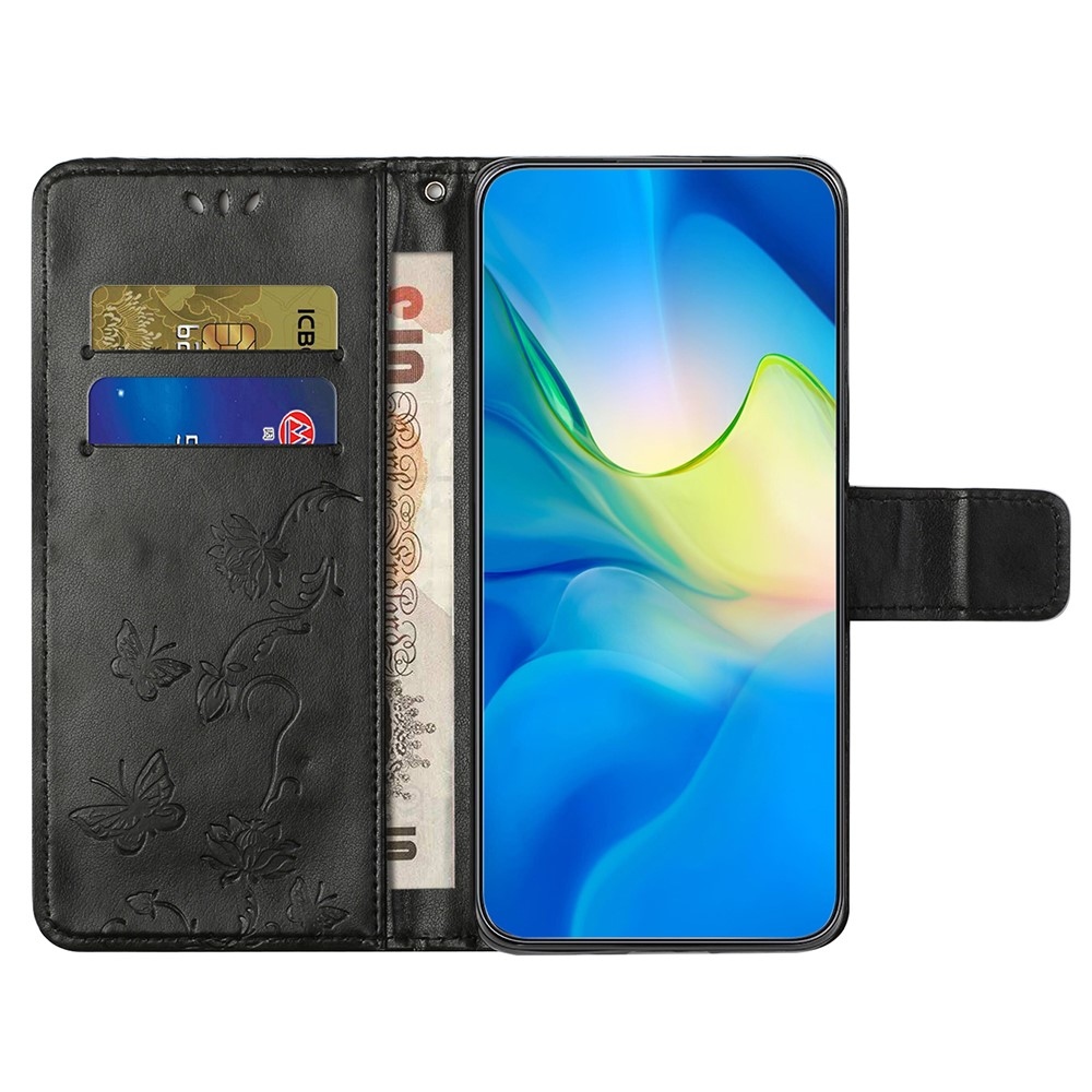 Virágos könyvtáska Xiaomi Redmi Note 14 5G - fekete