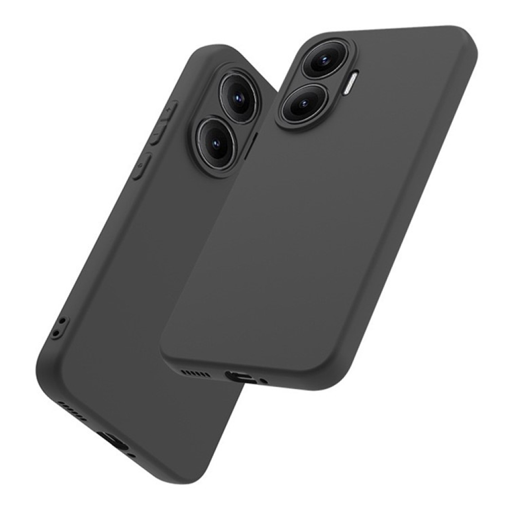 Matt zselés tok a Xiaomi Poco F7 5G készülékhez - fekete