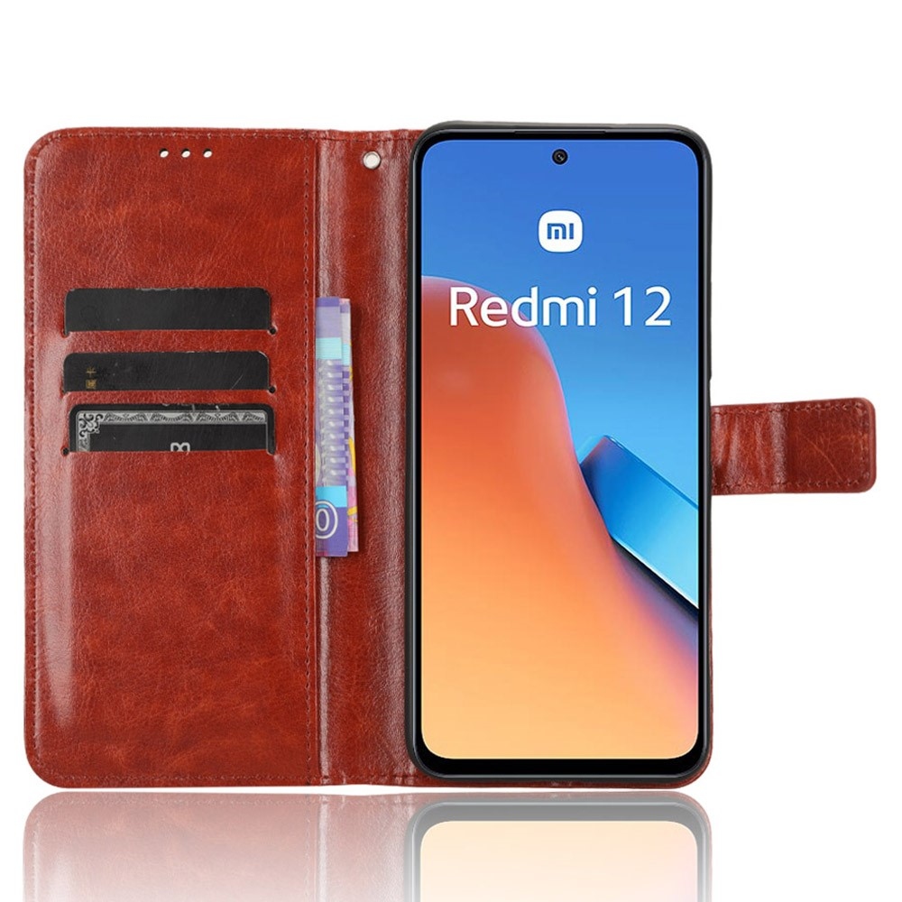 Ló könyv tok Xiaomi Redmi 12 4G/5G - barna