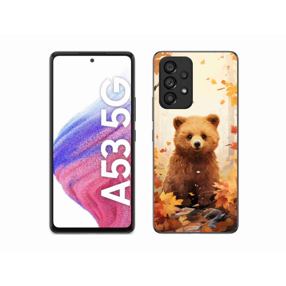 Zselés borítás mmCase Samsung Galaxy A53 5G - medve az erdőben