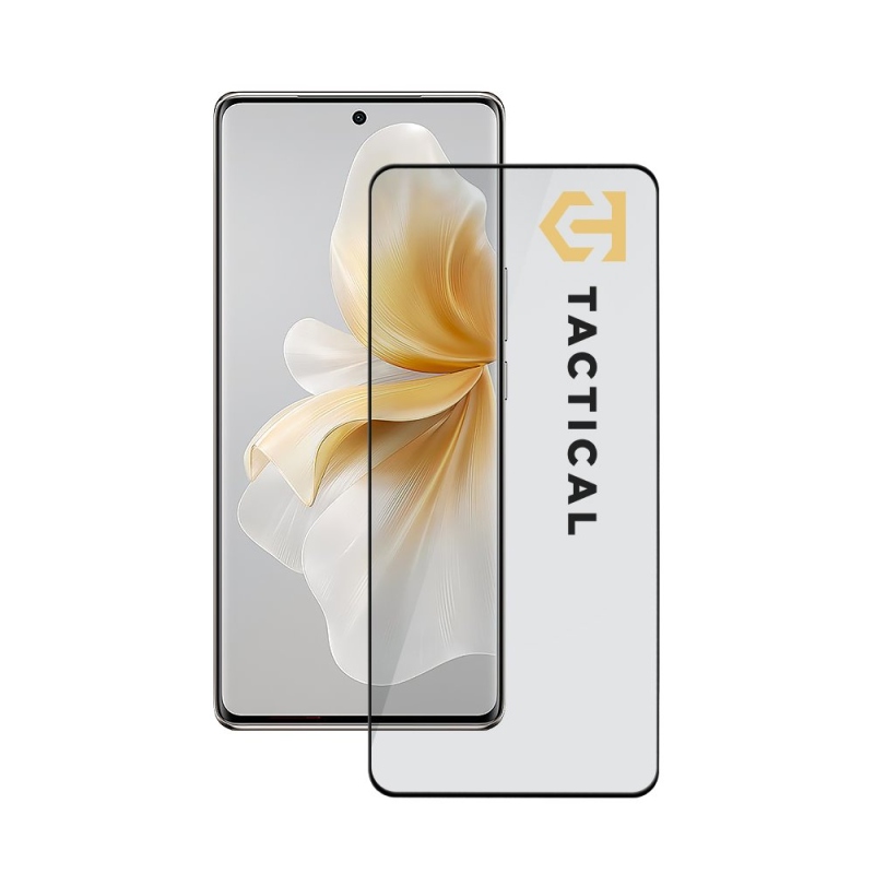 Taktikai üvegpajzs 5D üveg a Vivo V40 Lite fekete készülékhez