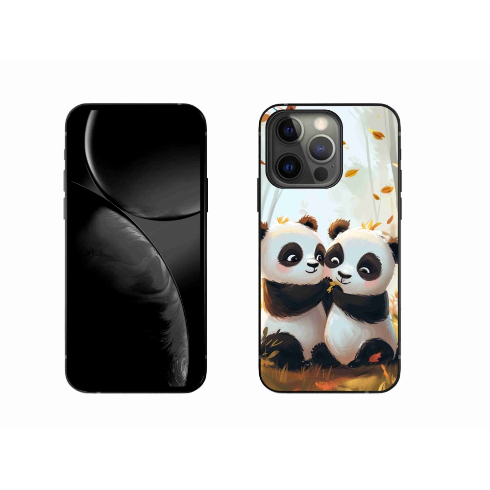 Zselés borítás mmCase iPhone 13 Pro készülékhez - pandák