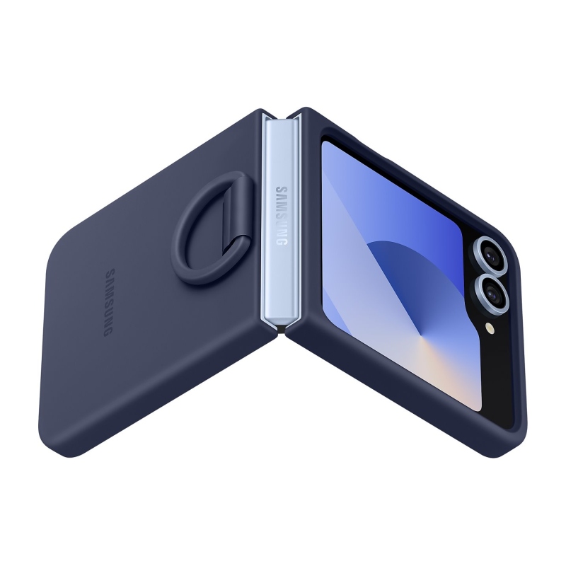 EF-PF741TNE Samsung szilikon borító gyűrűvel a Galaxy Z Flip 6-hoz Navy színű