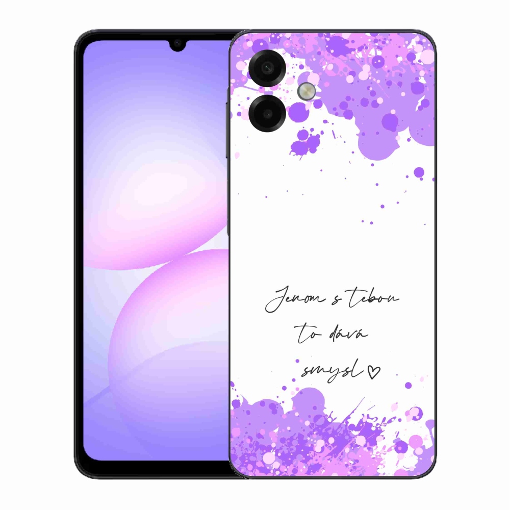 Gél borító mmCase Samsung Galaxy A07 4G - szerelmes szöveg fehér háttérrel
