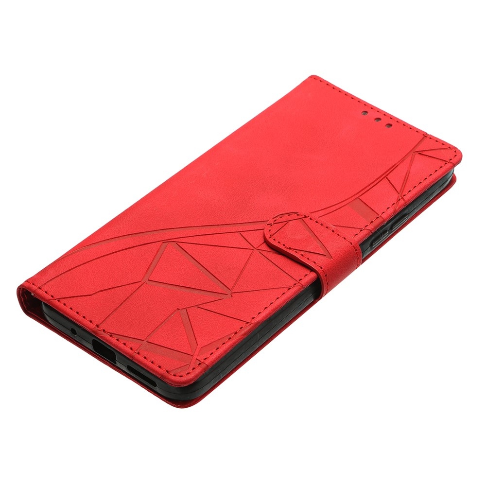 Háromszögek könyv tok Xiaomi 15T-hez - piros