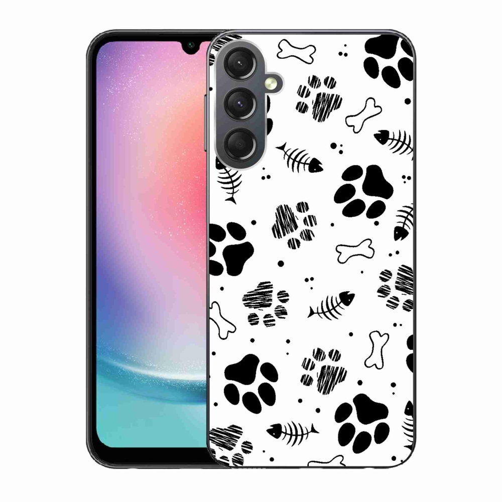 Zselés borítás mmCase Samsung Galaxy A24 készülékhez - kutyamancsok 1