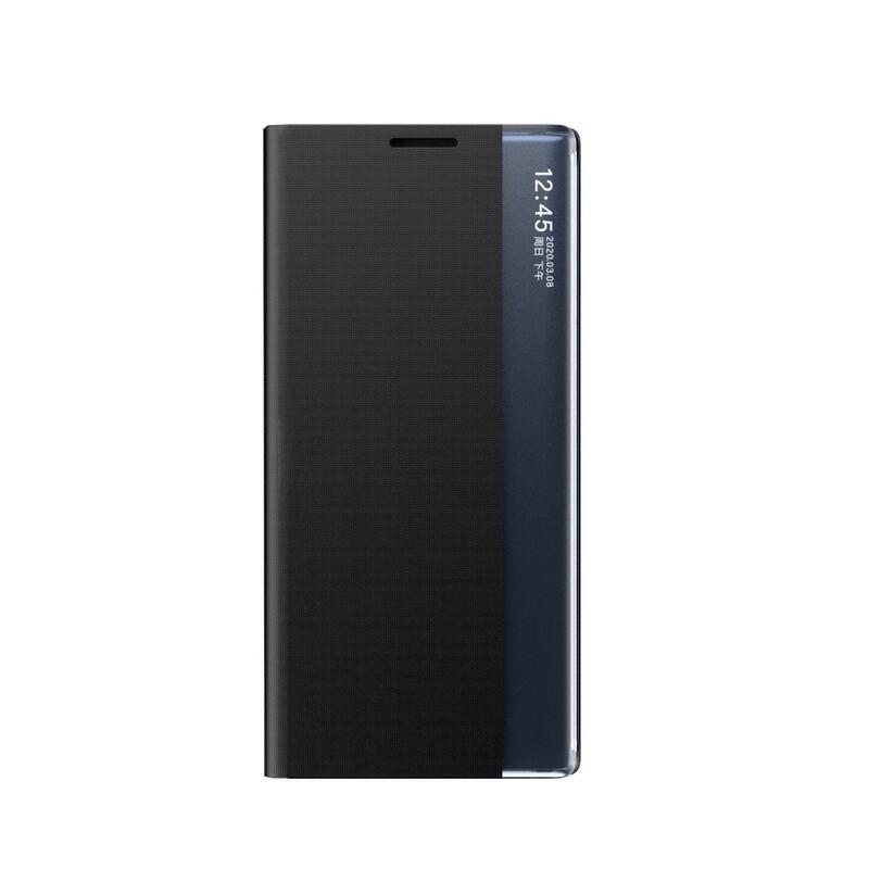 Ablak PU bőr pénztárca tok átlátszó ablakkal Samsung Galaxy A72 5G/4G - fekete